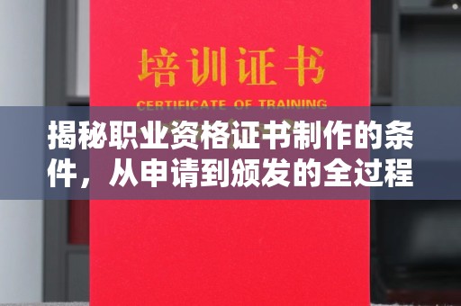 阿拉尔揭秘职业资格证书制作的条件，从申请到颁发的全过程