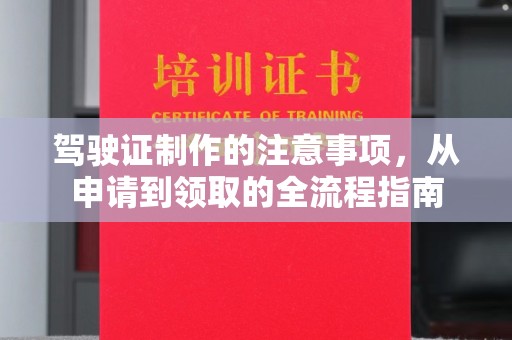 阿拉尔驾驶证制作的注意事项，从申请到领取的全流程指南