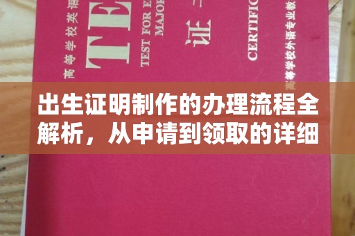 阿拉尔出生证明制作的办理流程全解析，从申请到领取的详细指南