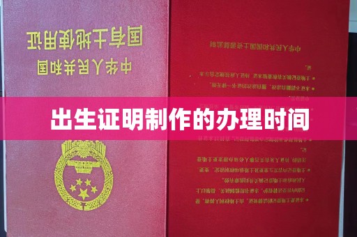 阿拉尔出生证明制作的办理时间