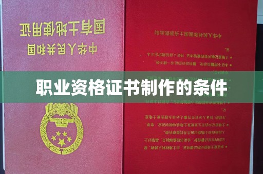 阿拉尔职业资格证书制作的条件